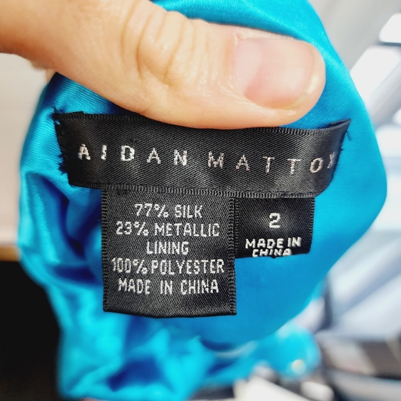 Aidan Mattox Silk Cocktail Dress - Picture 9 of 10